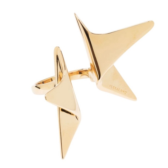 Ferragamo Half Star Gold Ring - Picture 3 of 8